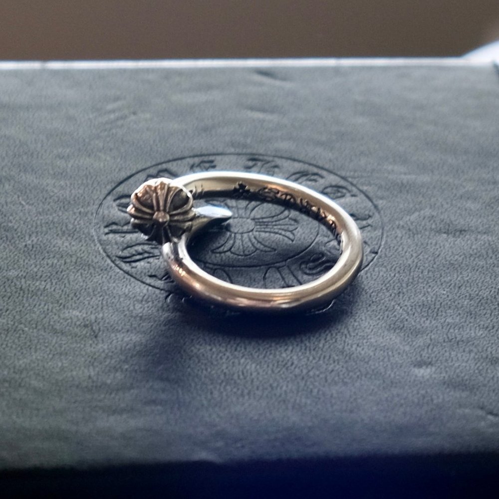 Chrome Hearts sterling Multiple Xball Ch nail ring